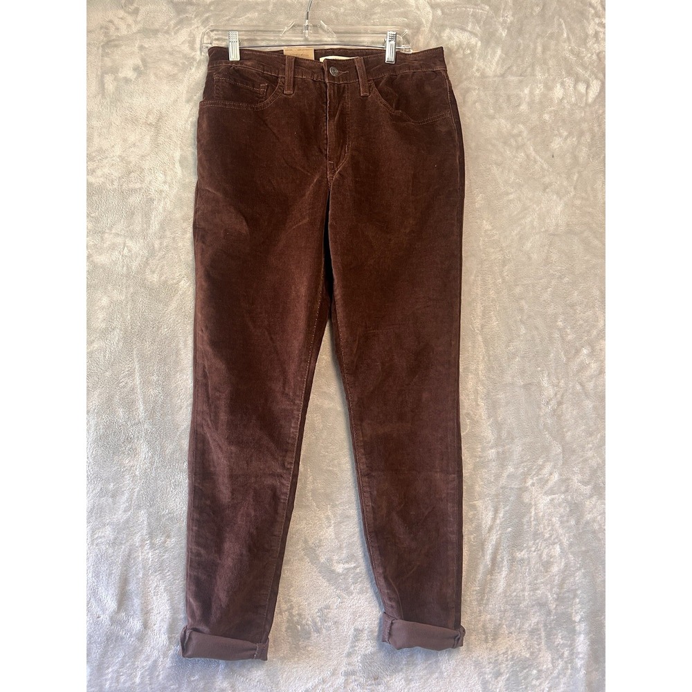 Levi's 721 High Rise Skinny Corduroy Pants Size 30 Brown Casual Comfort